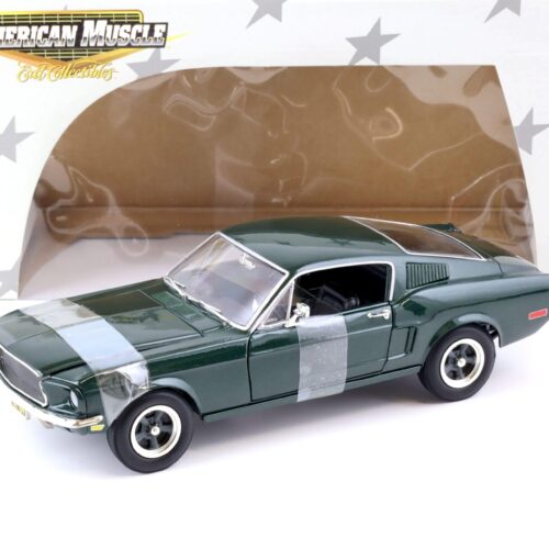 1:18 ERTL American Muscles Collectibles 1968 Ford Mustang GT dark green