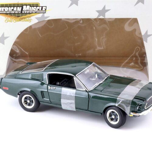 1:18 ERTL American Muscles Collectibles 1968 Ford Mustang GT dark green