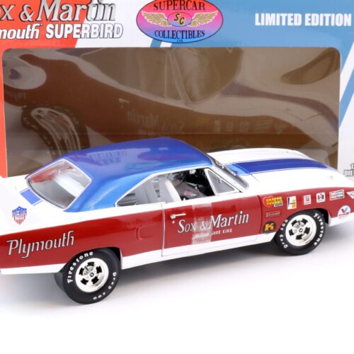 1:18 ERTL Supercar Collectibles Sox & Martin Plymouth Superbird blue / white / red