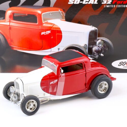 1:18 ACME 1932 Ford Coupe Hot Rod SO-CAL Speed Shop red/ white