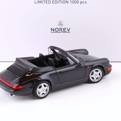 1:18 Norev Porsche 911 (964) Carrera 4 Cabriolet 1990 black metallic - Limited 1000 pcs.
