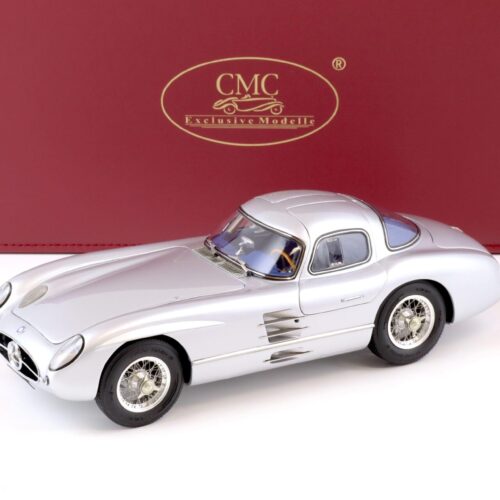 1:18 CMC Mercedes 300 SLR Uhlenhaut Coupe 1955 silver/ blue interior M-243