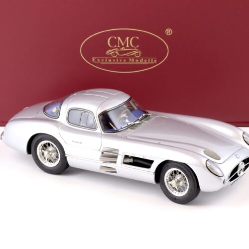 1:18 CMC Mercedes 300 SLR Uhlenhaut Coupe 1955 silver/ blue interior M-243
