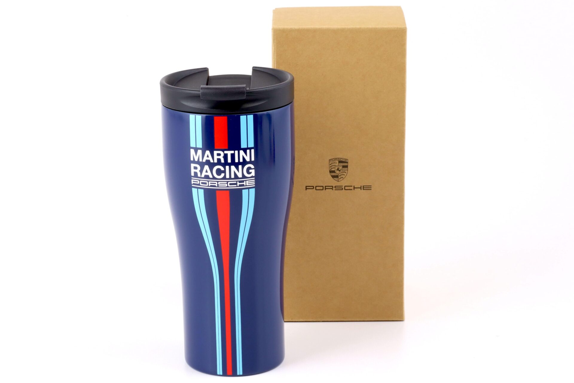 Original Porsche Thermobecher Trinkbecher MARTINI RACING blue WAP DEALER