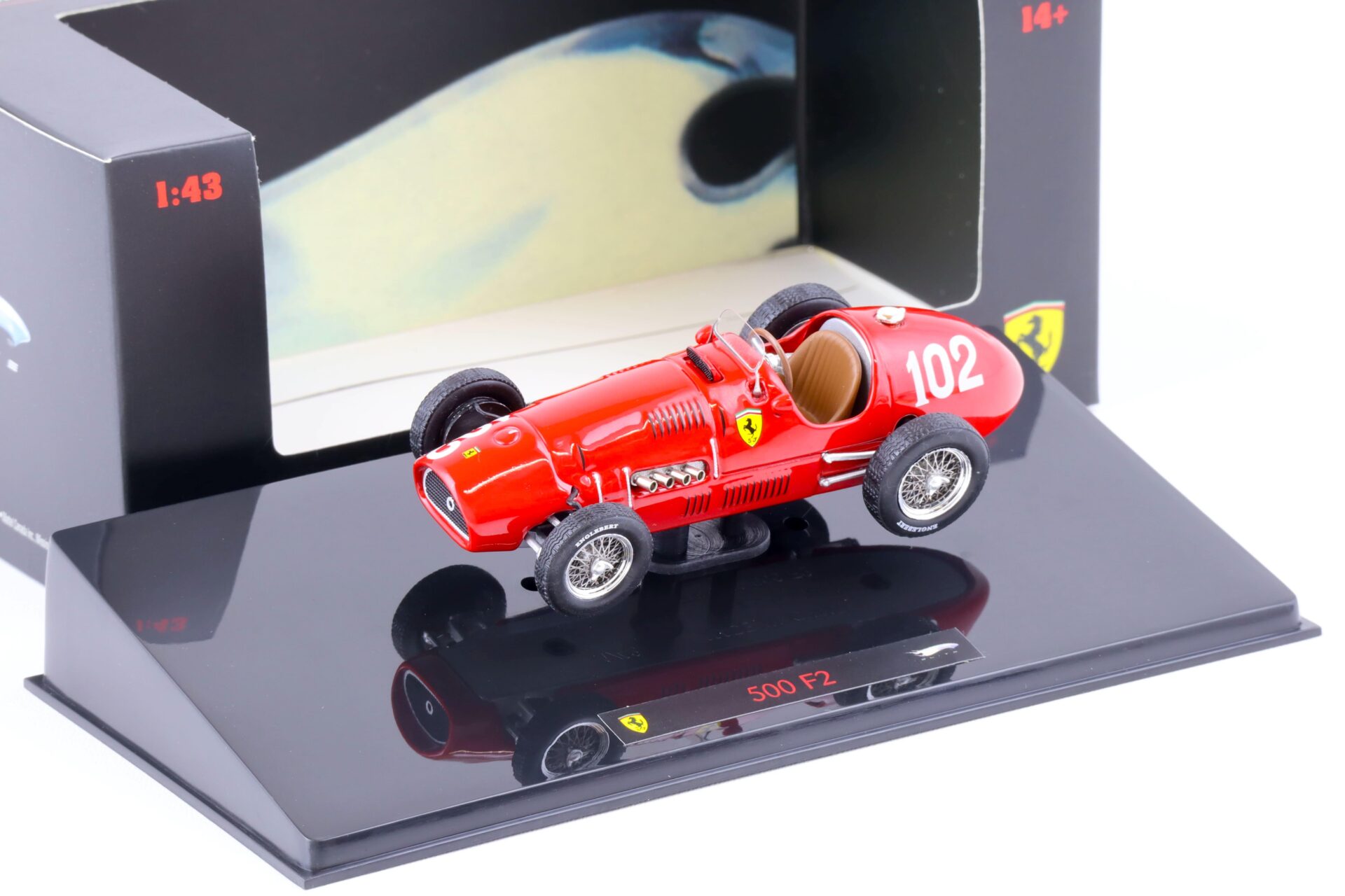 1:43 Hot Wheels Elite Ferrari 500 F2 Ascari #102 Winner GP Nürburgring red