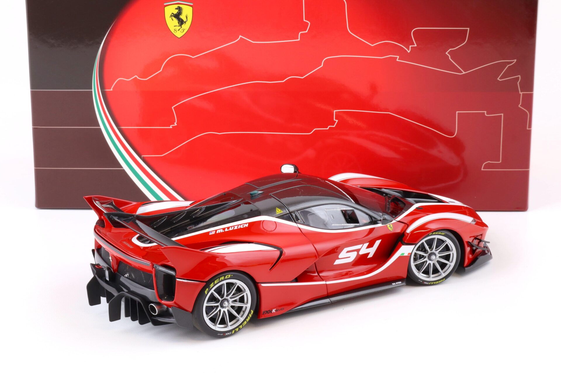 1:18 BBR Ferrari FXXK EVO Rosso Corsa red Car #54 DIECAST