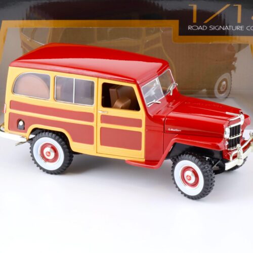1:18 Road Signature 1955 Willys Jeep Station Wagon burgundy red