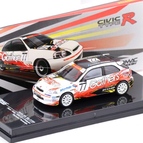 1:64 Tarmac Works Honda Civic Type R EK9 Super Taikyu 1998 ST-4 Champion #77 white / red