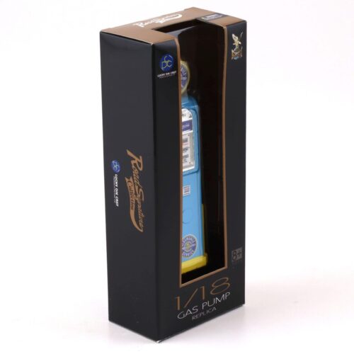 1:18 Road Signature Gas Zapfsäule Pump Oldsmobile Service blue / yellow