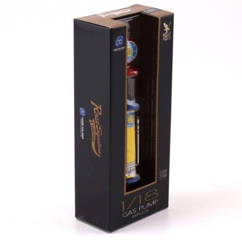 1:18 Road Signature Gas Pump Zapfsäule Cadillac Service yellow / red / blue