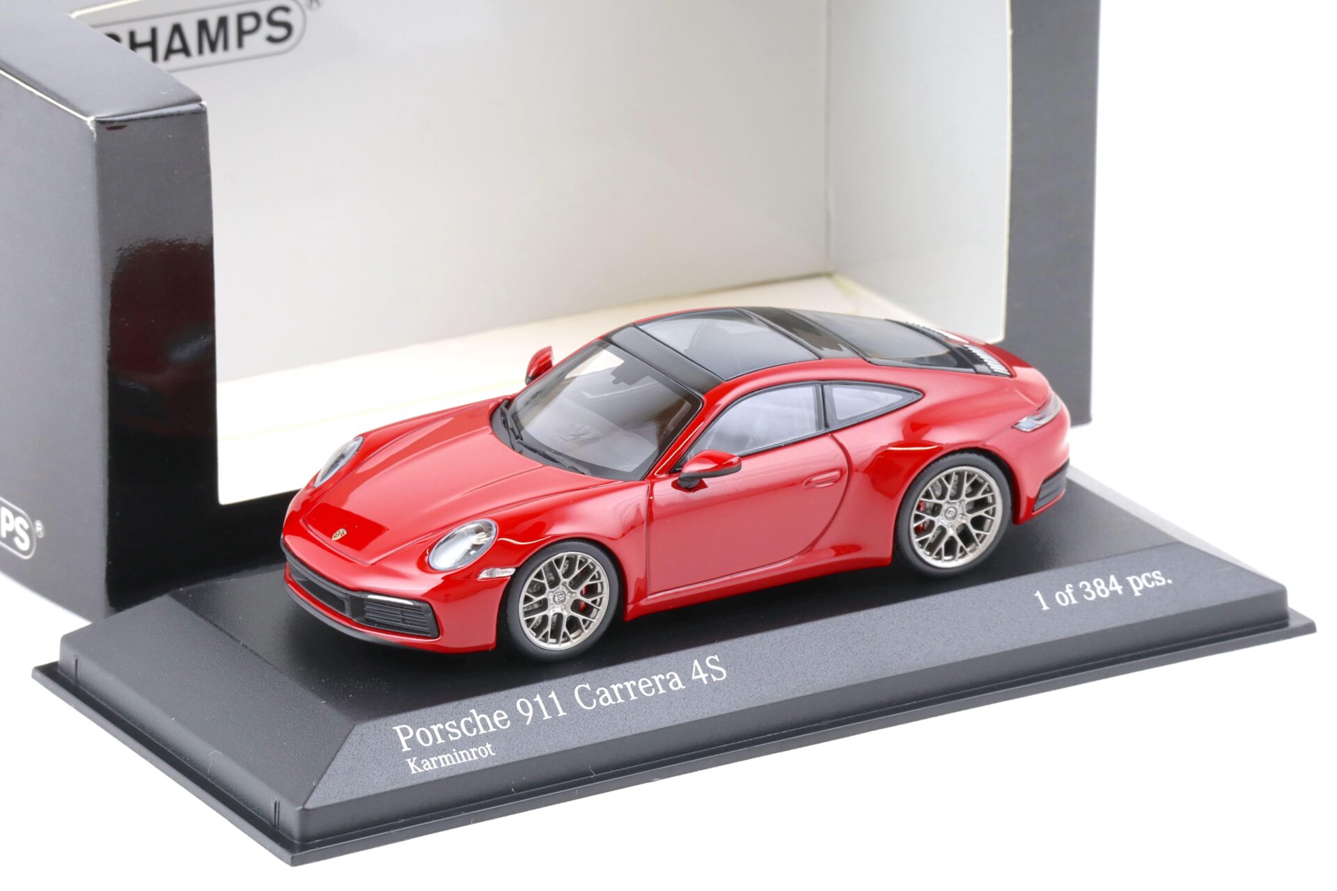 1:43 Minichamps Porsche 911 (992) Carrera 4S Coupe 2019 Karmin red