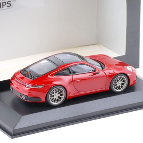 1:43 Minichamps Porsche 911 (992) Carrera 4S Coupe 2019 Karmin red