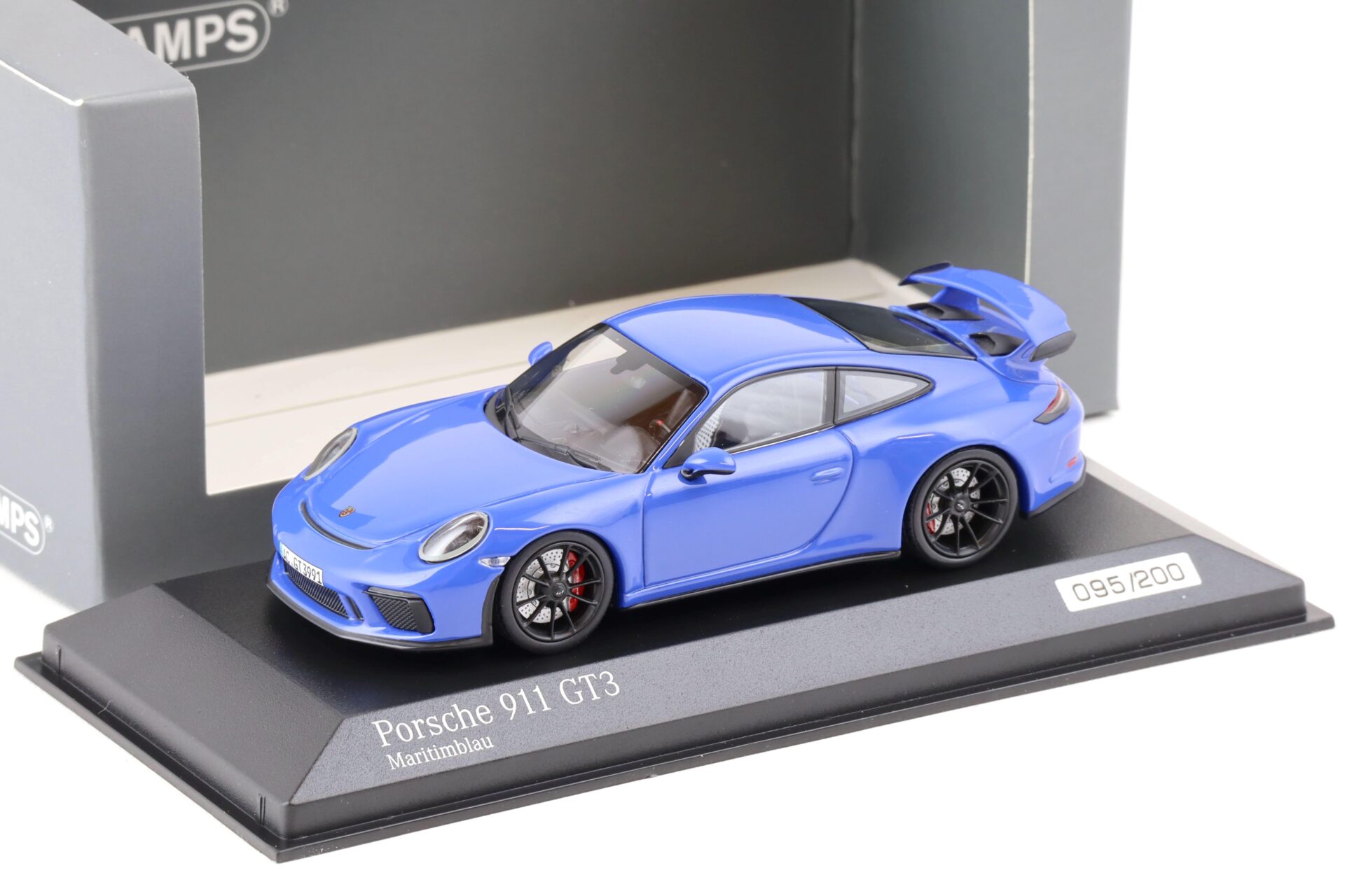 1:43 Minichamps Porsche 911 (991) GT3 Coupe Maritim blue - CA04318010