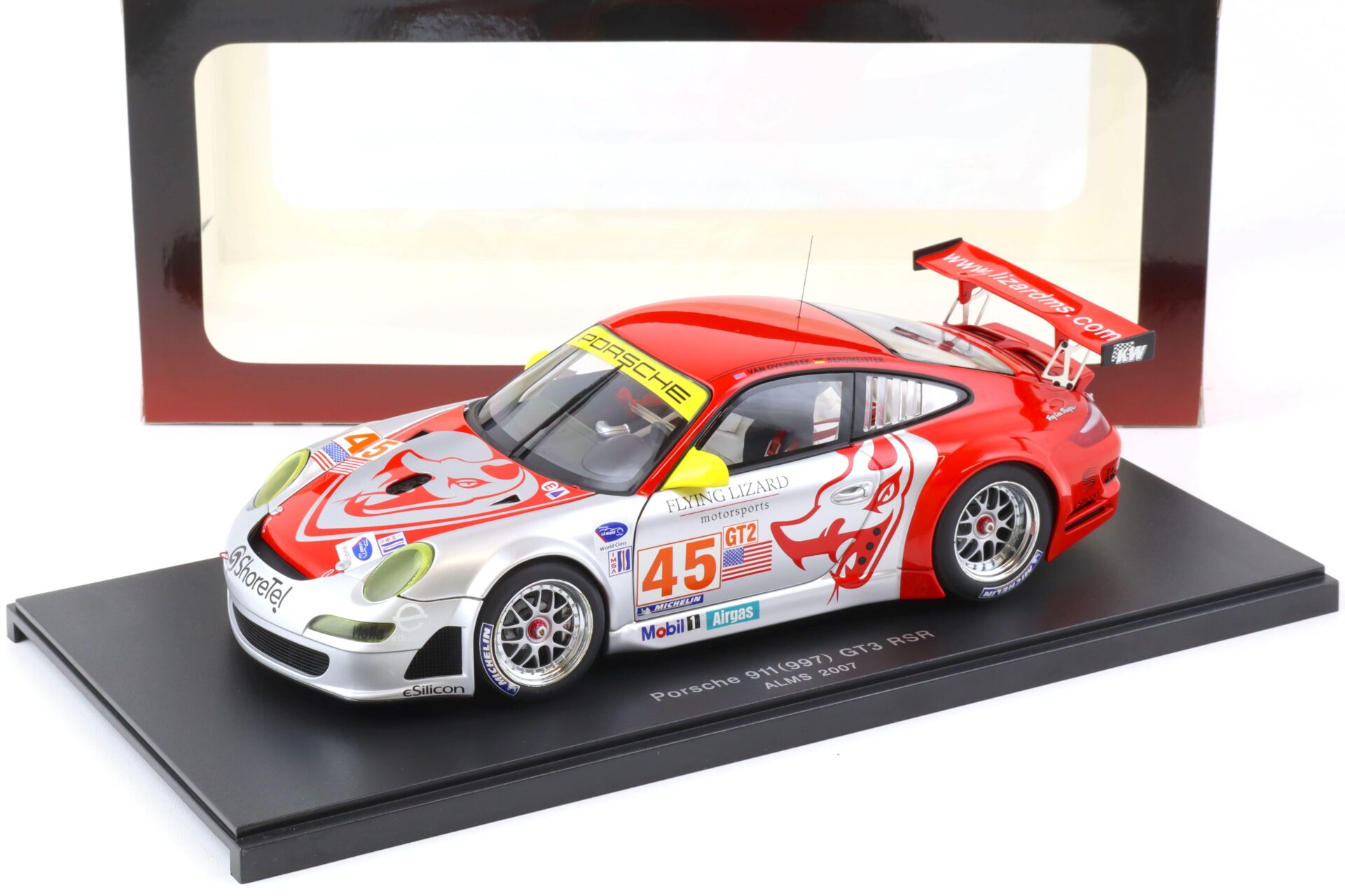 1:18 AUTOart Porsche 911 (997) GT3 RSR ALMS 2007 "Flying Lizard" #45