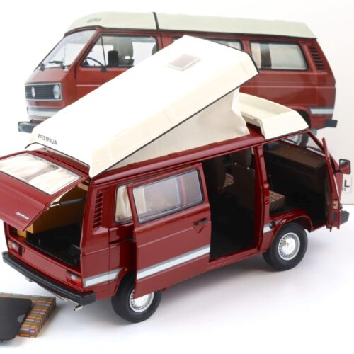 1:18 Schuco VW T3 Camper Bus Westfalia Joker mit Faltdach red 450038900