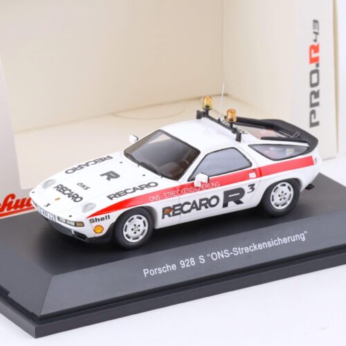 1:43 Schuco PRO.R43 Porsche 928 S ONS-Streckensicherung Recaro R3 white