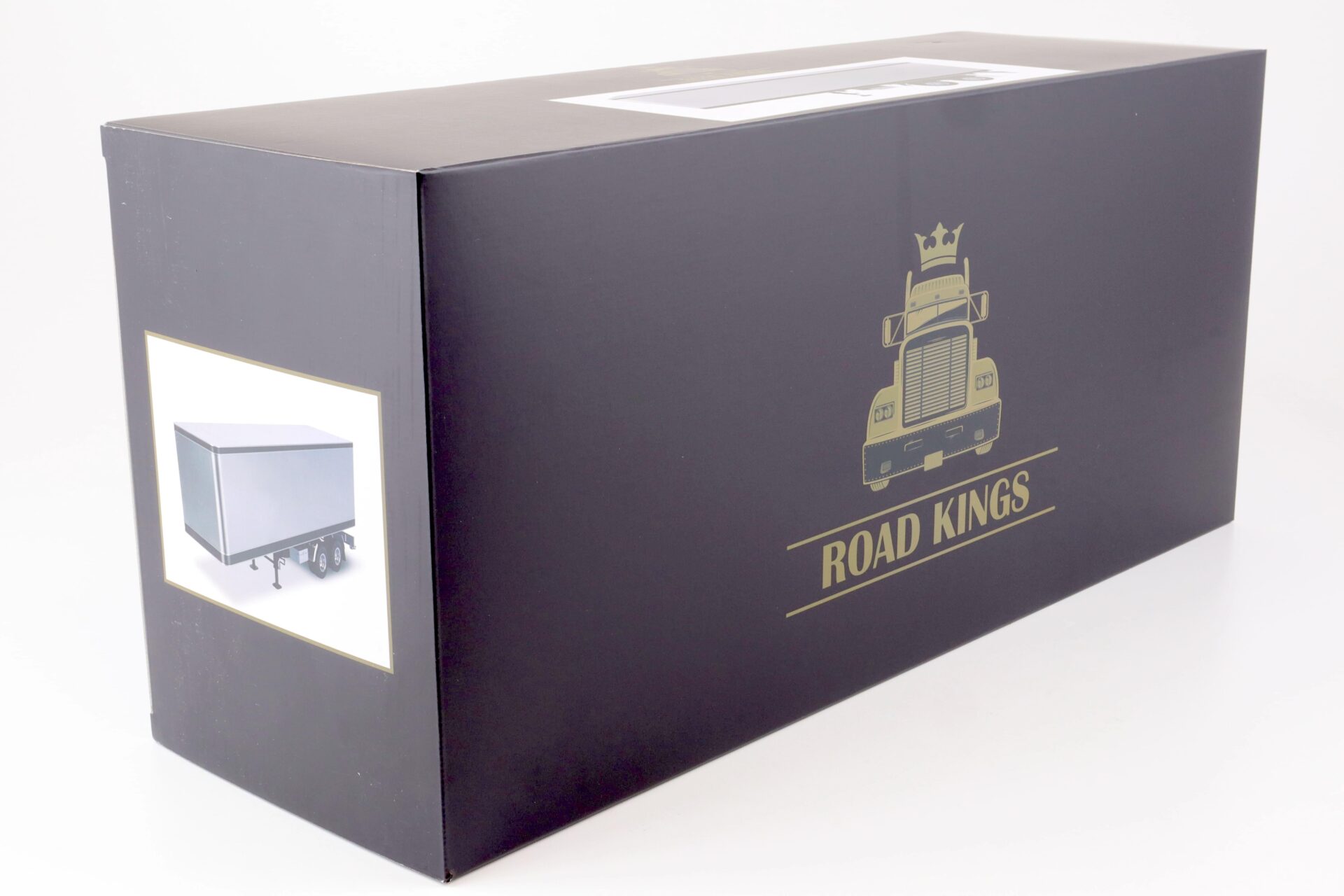 1:18 Road Kings Semi-Trailer Koffer Anhänger LKW silver/black