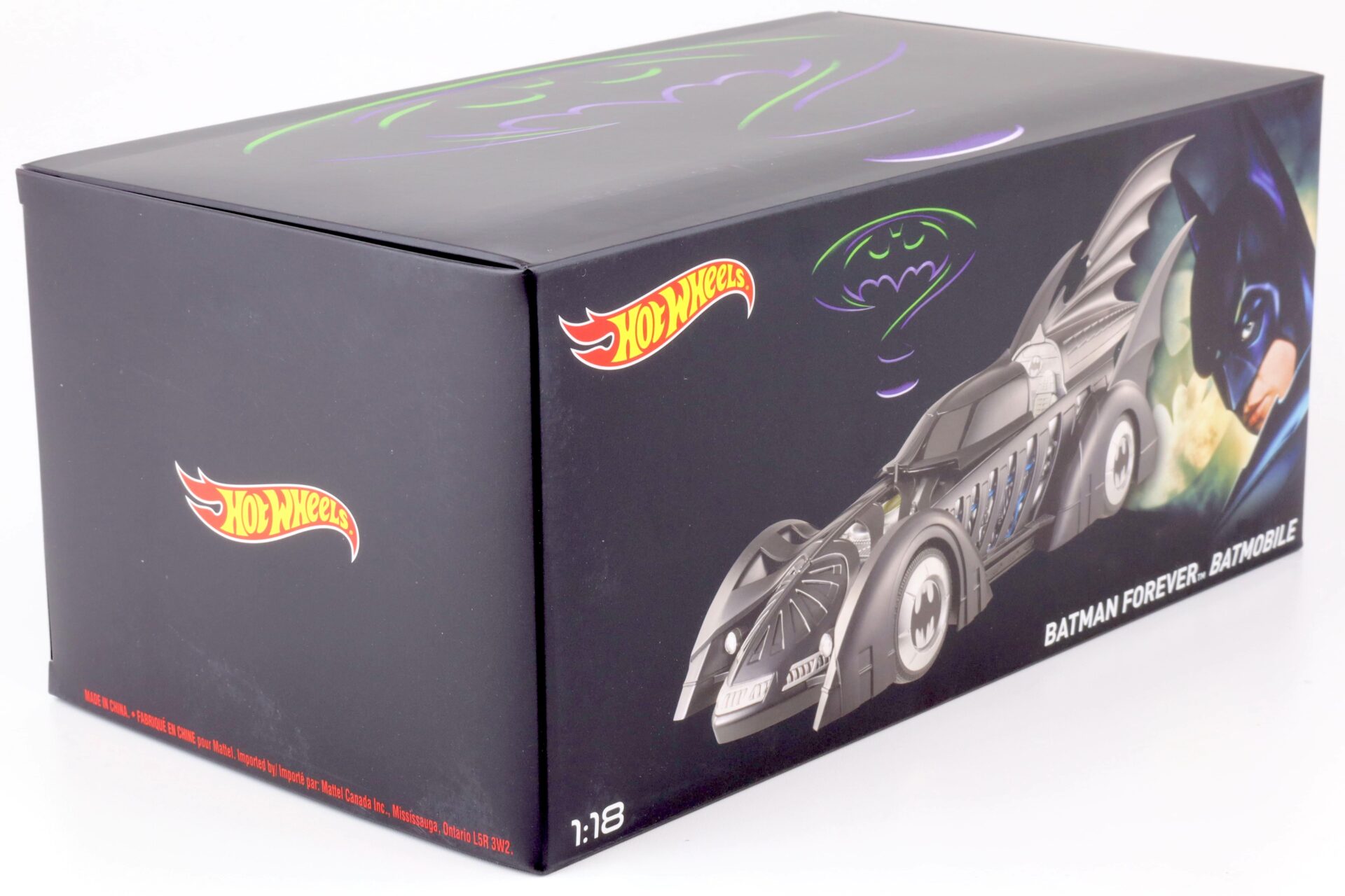 1:18 Hot Wheels Batman Forever Batmobile 1995 matt black BLY43