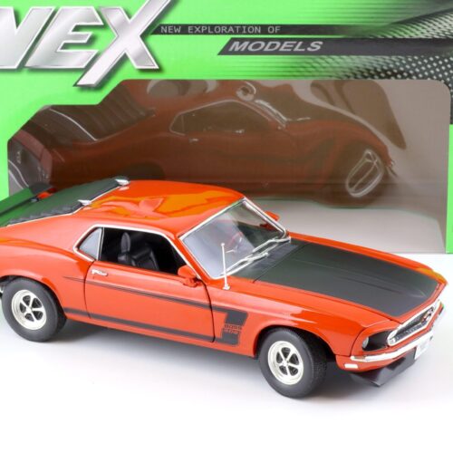 1:18 Welly NEX 1969 Ford Mustang Boss 302 Coupe red