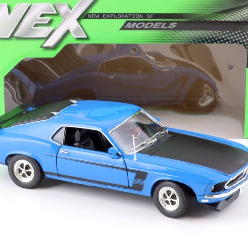 1:18 Welly NEX 1969 Ford Mustang Boss 302 Coupe blue