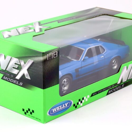 1:18 Welly NEX 1969 Ford Mustang Boss 302 Coupe blue