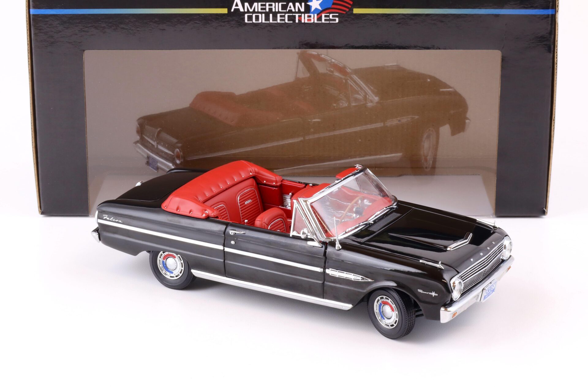 1:18 Sun Star 1963 Ford Falcon open Convertible Raven black/ red