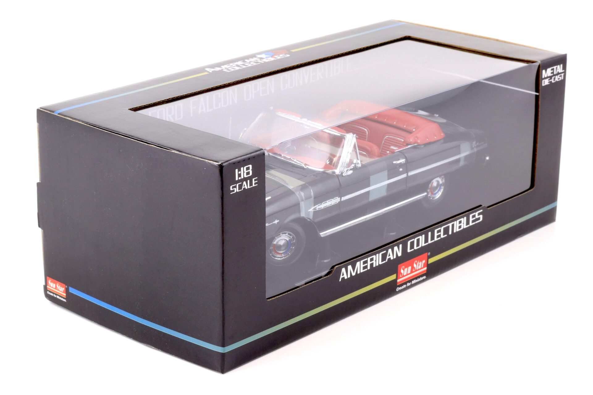 1:18 Sun Star 1963 Ford Falcon open Convertible Raven black/ red