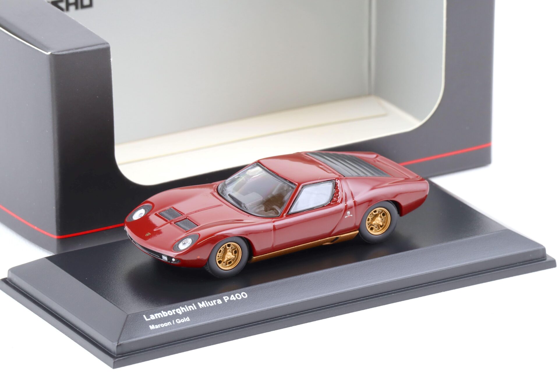 1:64 Kyosho Lamborghini Miura P400 Coupe maroon/ gold