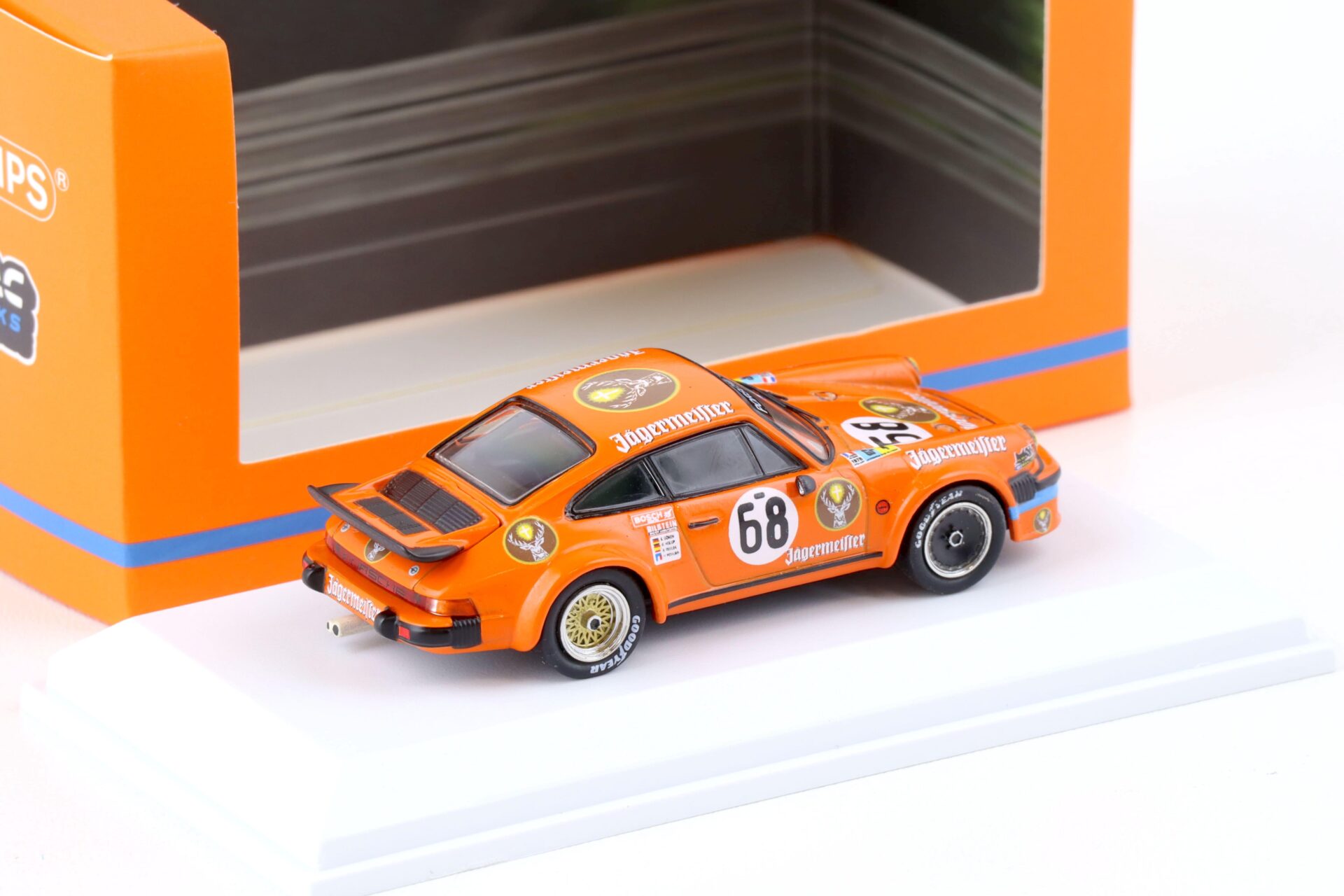 1:64 Tarmac X Minichamps Porsche 934 Jägermeister #68 Poulain 24h Le Mans 1978