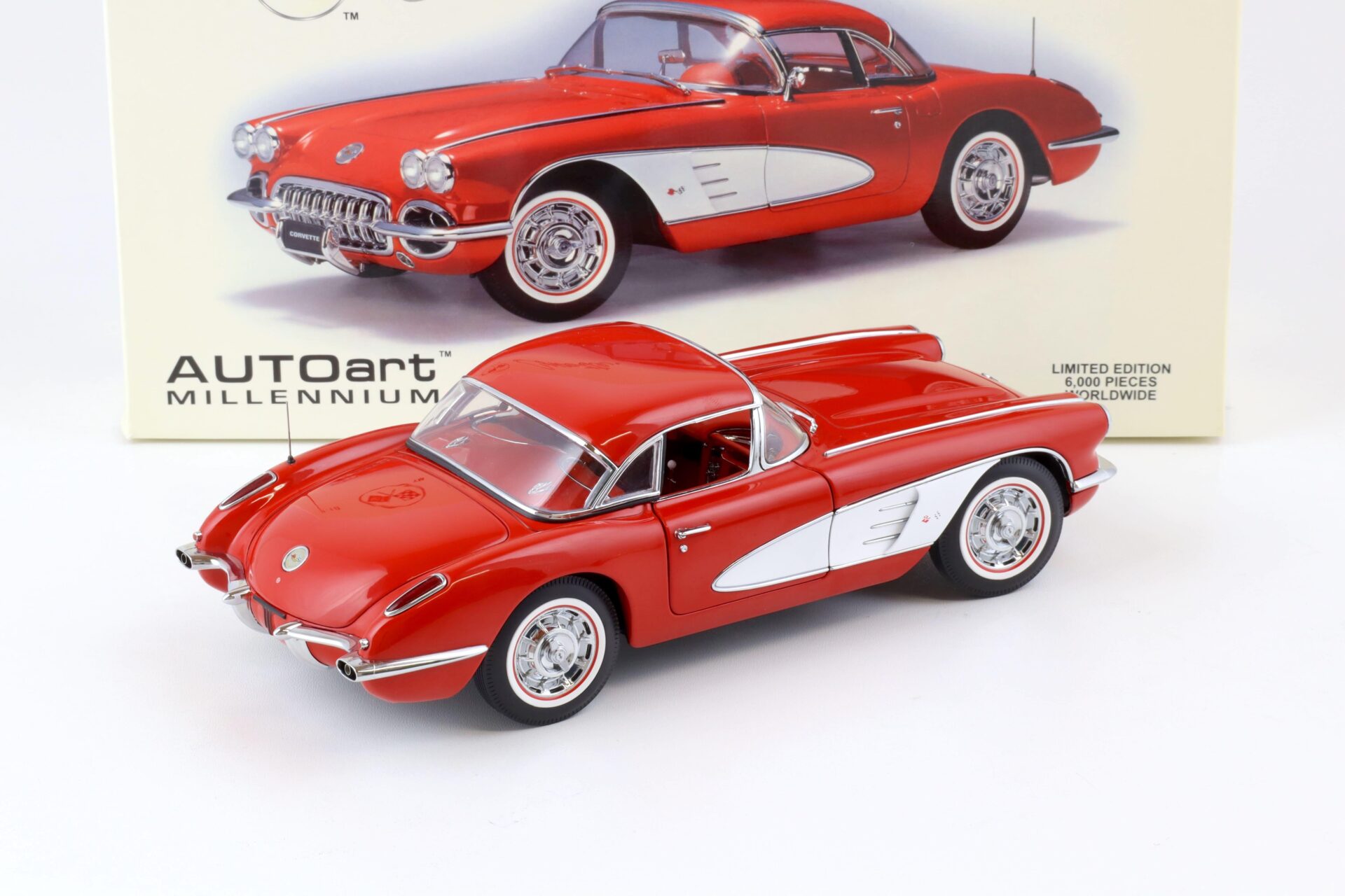 1:18 AUTOart Chevrolet Corvette 1959 with Hardtop Roman red 71141