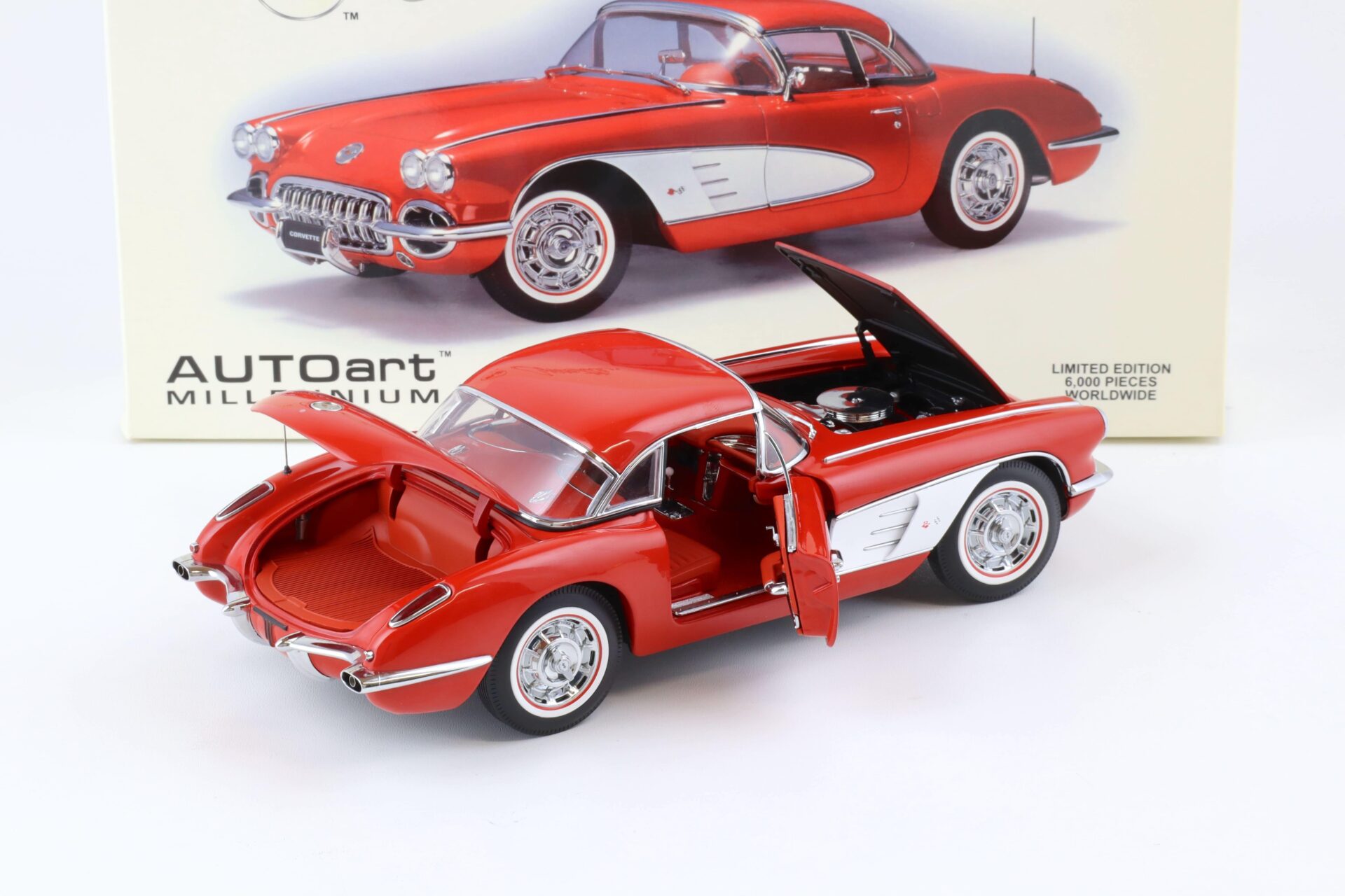 1:18 AUTOart Chevrolet Corvette 1959 with Hardtop Roman red 71141