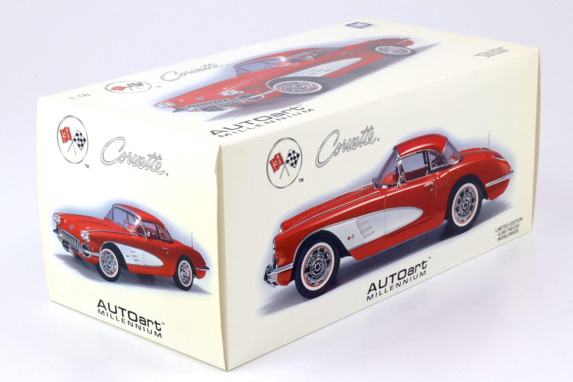 1:18 AUTOart Chevrolet Corvette 1959 with Hardtop Roman red 71141