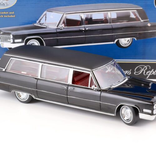 1:18 Precision Miniatures Sunset Coach 1966 Cadillac S&S Limousine HEARSE black