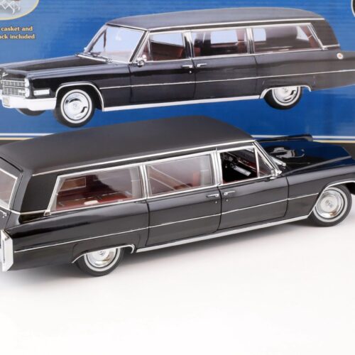 1:18 Precision Miniatures Sunset Coach 1966 Cadillac S&S Limousine HEARSE black