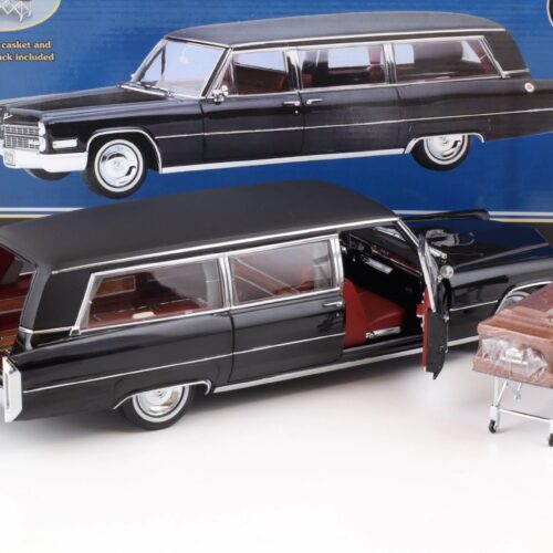 1:18 Precision Miniatures Sunset Coach 1966 Cadillac S&S Limousine HEARSE black