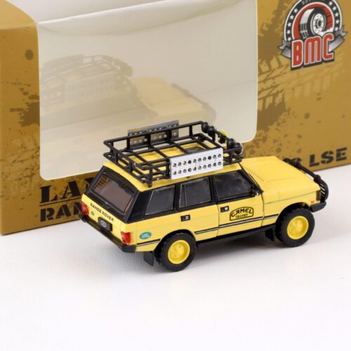 1:64 BMC BM Creations 1992 Range Rover Classic LSE RHD Camel Trophy yellow