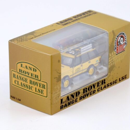 1:64 BMC BM Creations 1992 Range Rover Classic LSE RHD Camel Trophy yellow