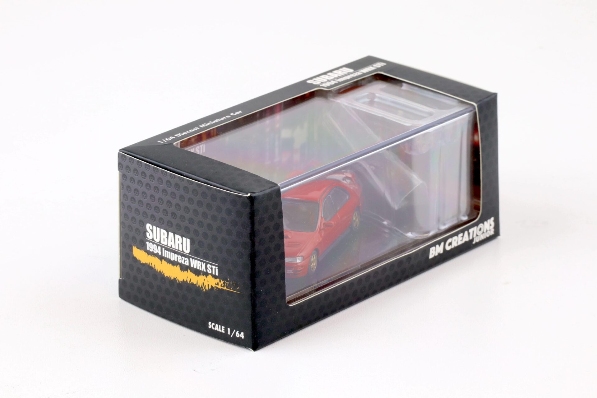1:64 BMC BM Creations 1994 Subaru Impreza WRX STi RHD red + parts & wheels