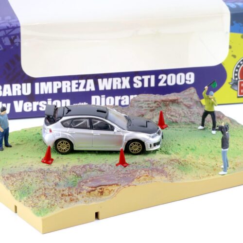 1:64 BMC BM Creations 2009 Subaru Impreza WRX STI Rally Diorama with figures