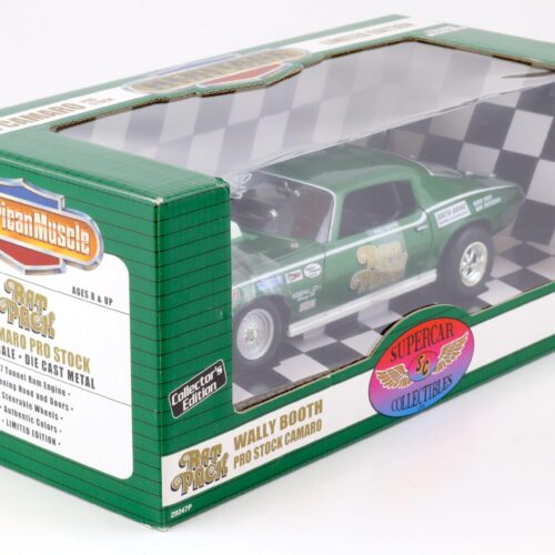 1:18 ERTL 1971 Chevrolet Camaro PRO Stock Wally Booth Rat Pack green