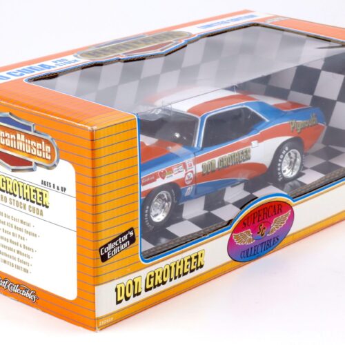 1:18 ERTL 1970 Plymouth Cuda Pro Stock Don Grotheer orange/blue/white