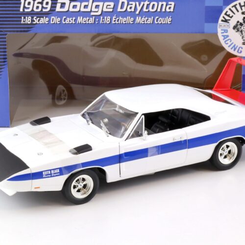 1:18 ERTL 1969 Dodge Daytona Keith Black Racing Engines white/blue/red