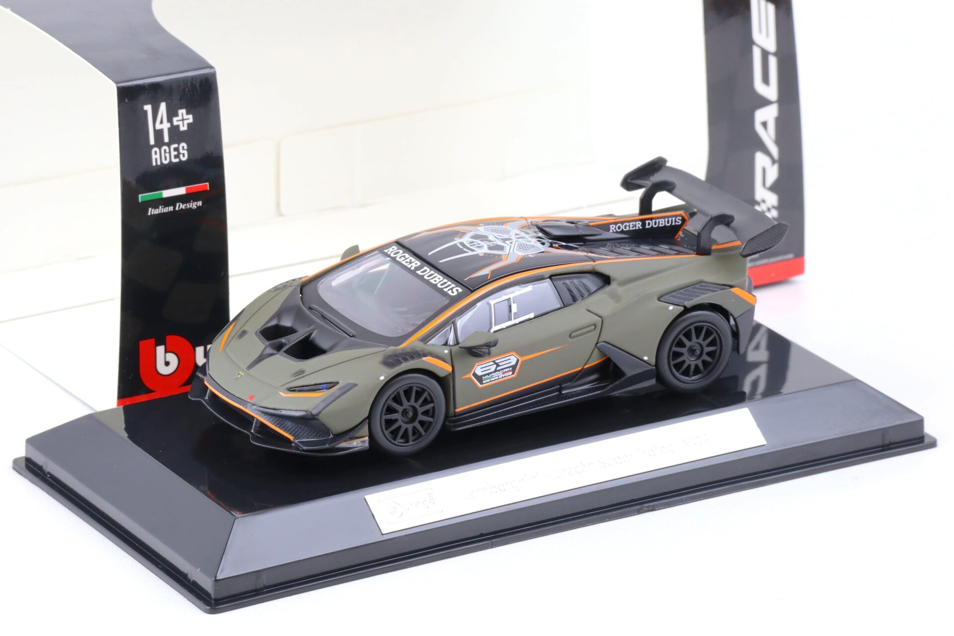 ID 76012 orig.jpg 1:43 Bburago Lamborghini Huracán Super Trofeo EVO2 matt green #63