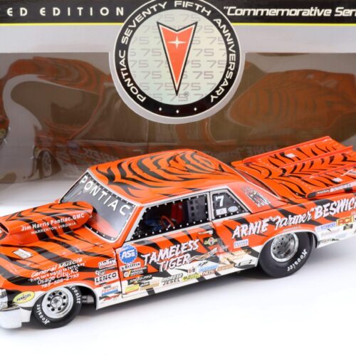 1:18 Sun Star 1964 Pontiac GTO ARNIE Farmer Beswick Tameless Tiger #7 orange