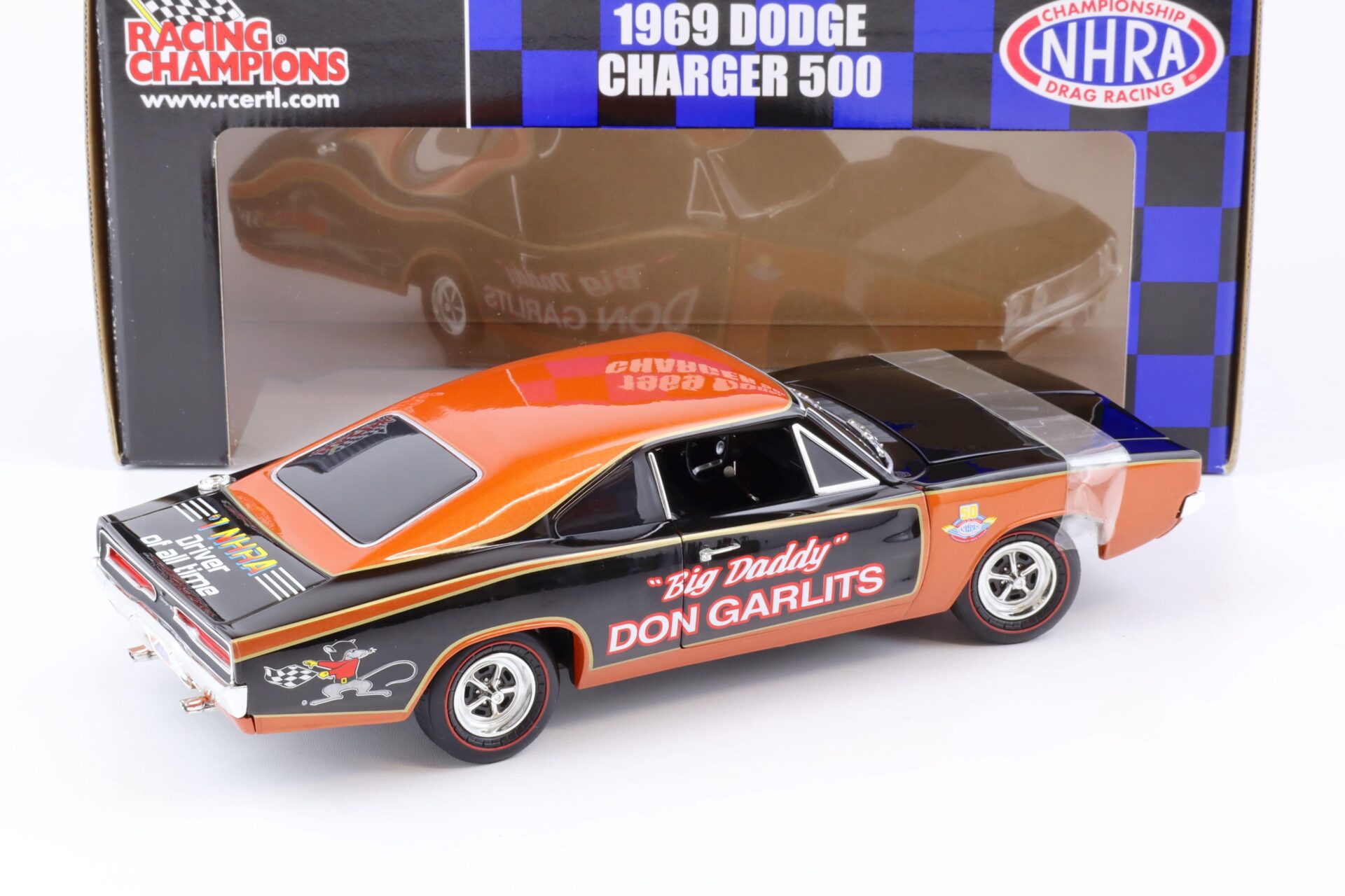 1:18 ERTL 1969 Dodge Charger 500 Don Garlits BIG DADDY NHRA orange/ black