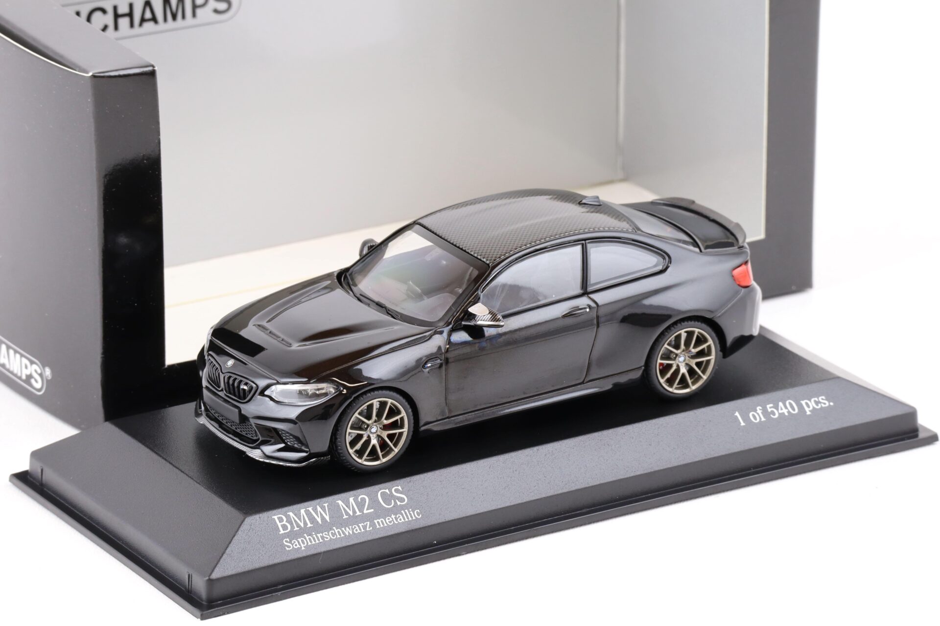 ID 76116 orig.jpg 1:43 Minichamps BMW M2 CS Coupe Sapphire black/ gold wheels 2020