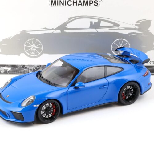 1:18 Minichamps Porsche 911 (991) GT3 Coupe 2018 blue/ black wheels