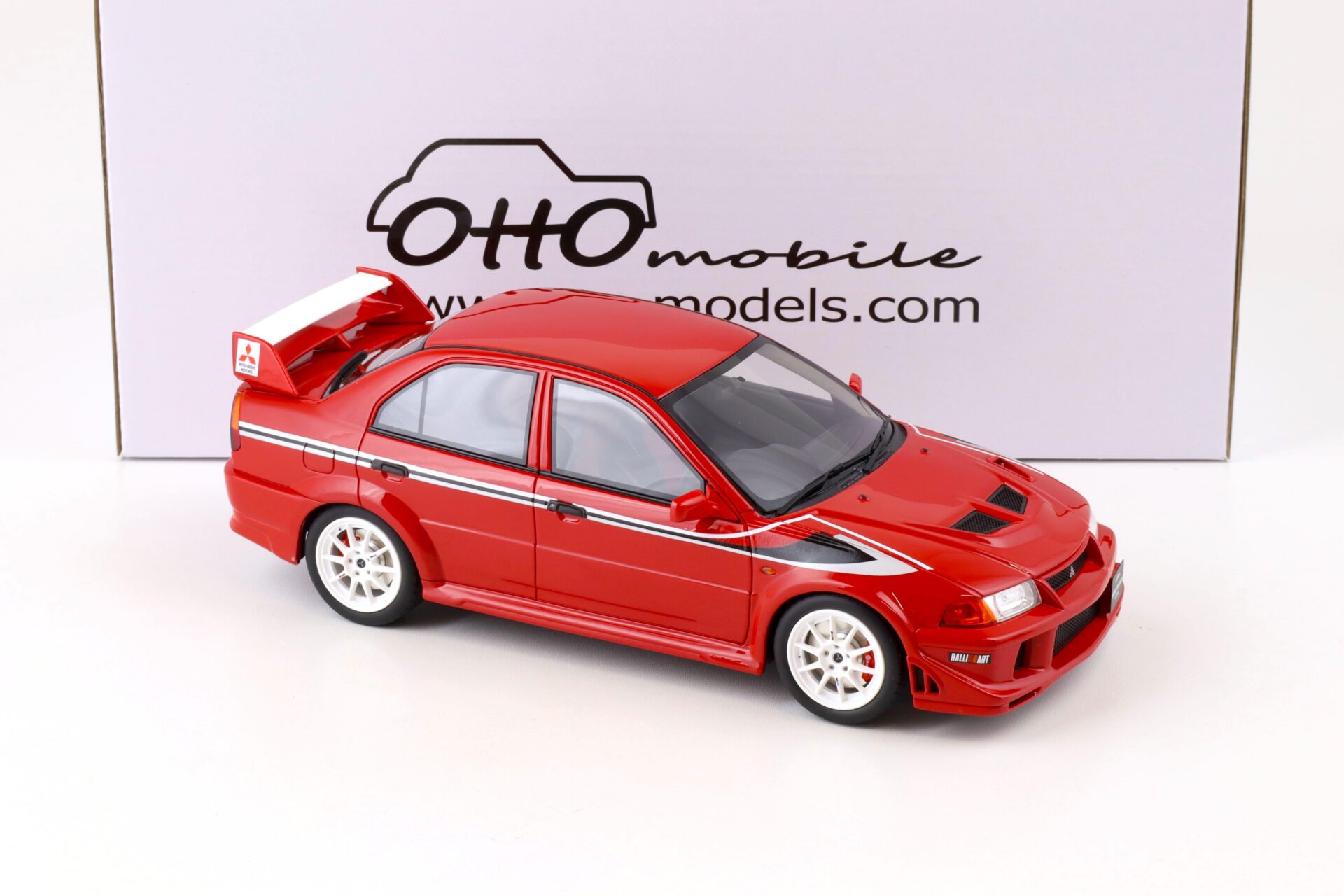 1:18 OTTO mobile OT422 Mitsubishi Lancer EVO VI Tommi Makinen red 1999