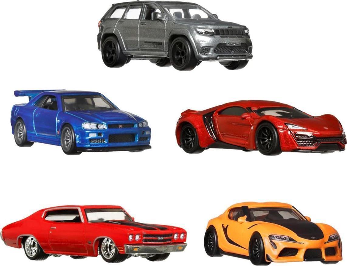 1:64 Hot Wheels Premium 2023 Fast & Furious 5 CAR SET Sammlerbox HJC15