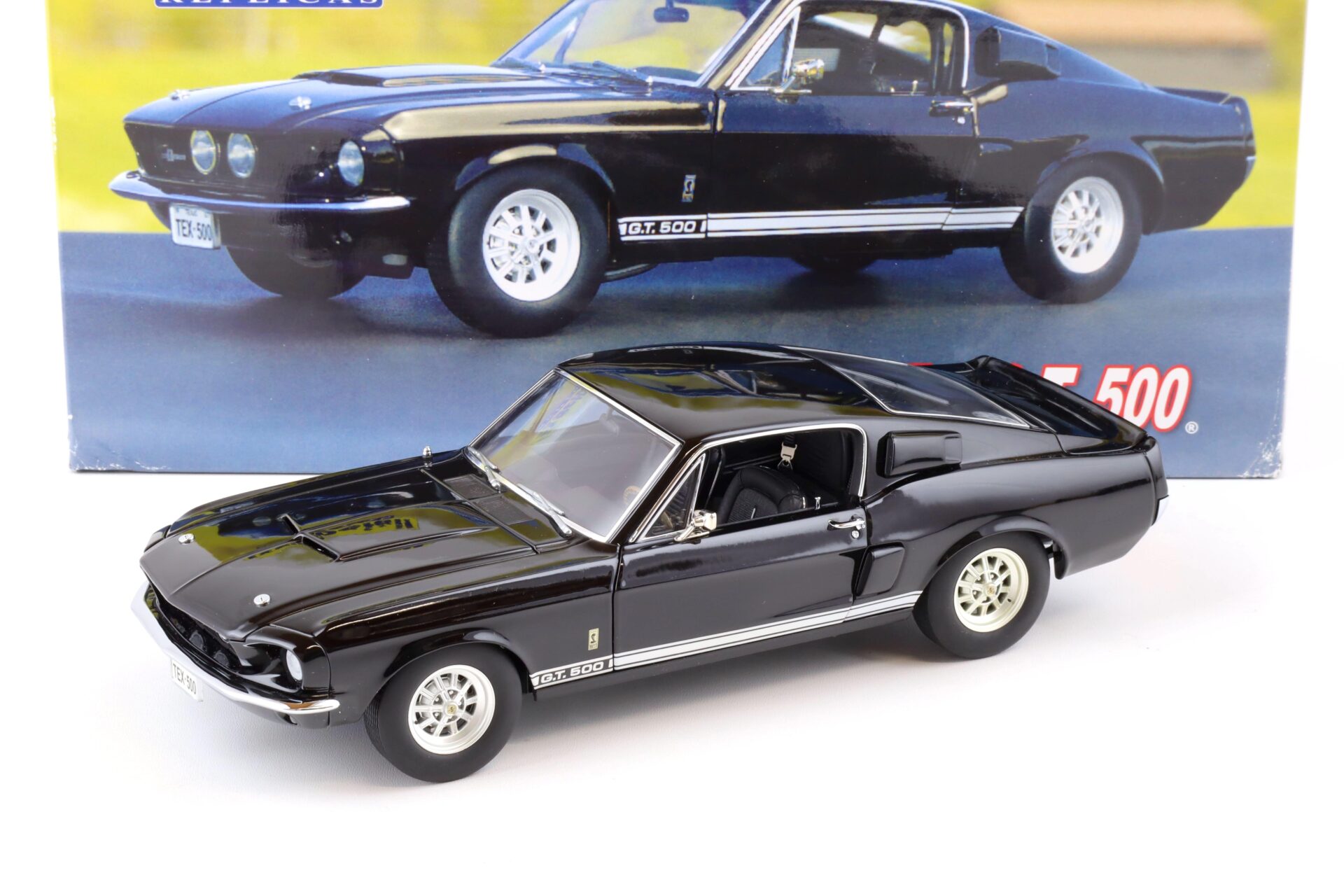 1:18 Exact Detail 1967 Ford Mustang Shelby GT500 Coupe Raven black
